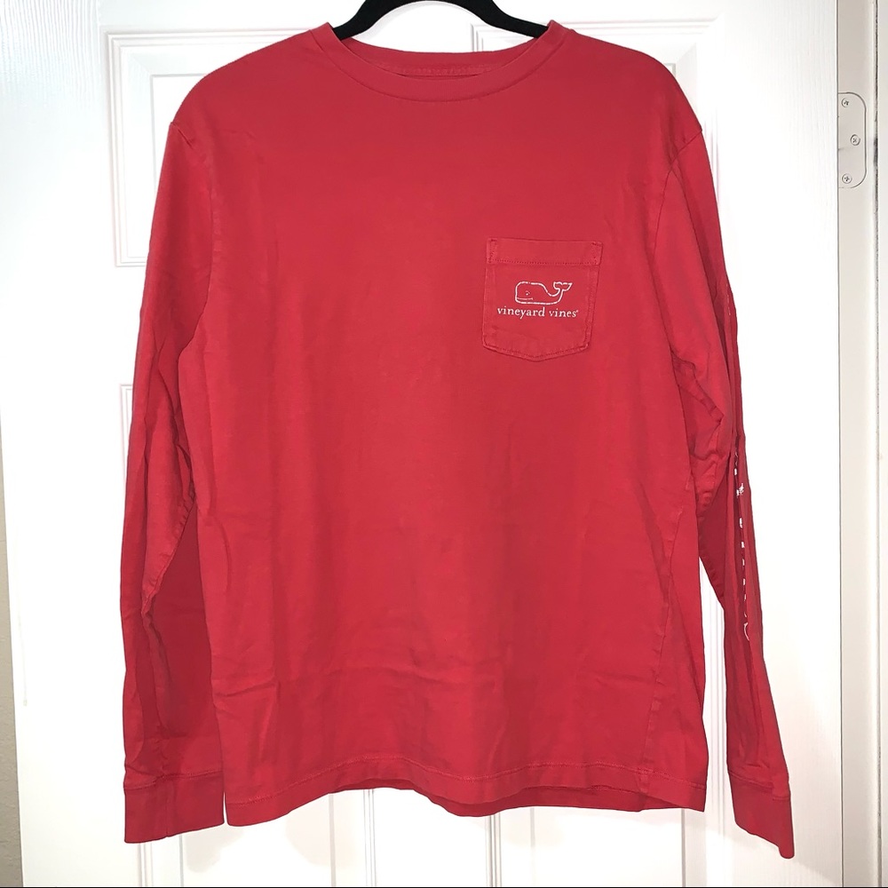Vineyard Vines Light Red Long Sleeve Tee